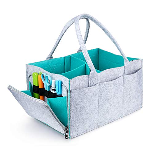 OAKING Baby Diaper Caddy - Nursery Storage Bin and Car Organizer for Diapers and Baby Wipes