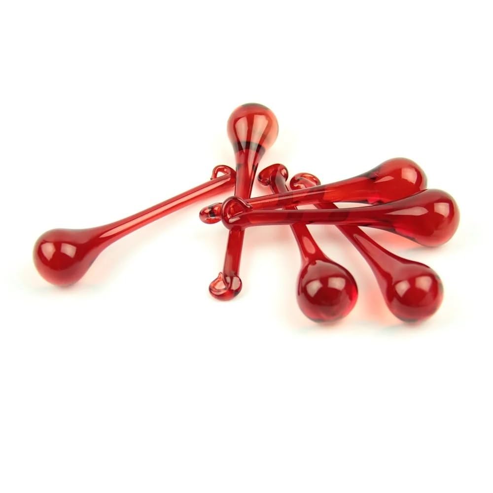 Lampadario a prisma di cristallo, acchiappasole, 16 x 60 mm/20 x 80 mm, gocce di pioggia rosse, accessori per lampadari (20 x 80 mm, 50 pezzi)