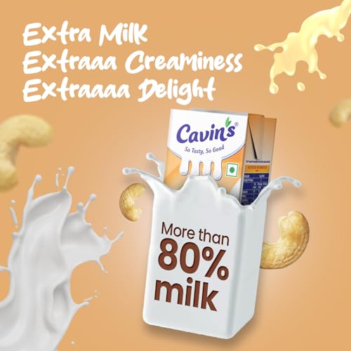 Image of Cavin's Kaju Butterscotch Milkshake | Cashew & Butterscotch Flavoured Creamy Milk Beverage | No Added Preservatives | 180ml