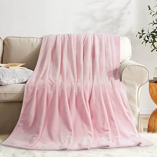Yastouay Fleece Throw Blanket, Super Soft Lightweight Cozy Luxury Flannel Bed Blanket, Fluffy Plush Couch Blanket Throw For All Seasons (Pink, 60X80 Inches) #TOP1