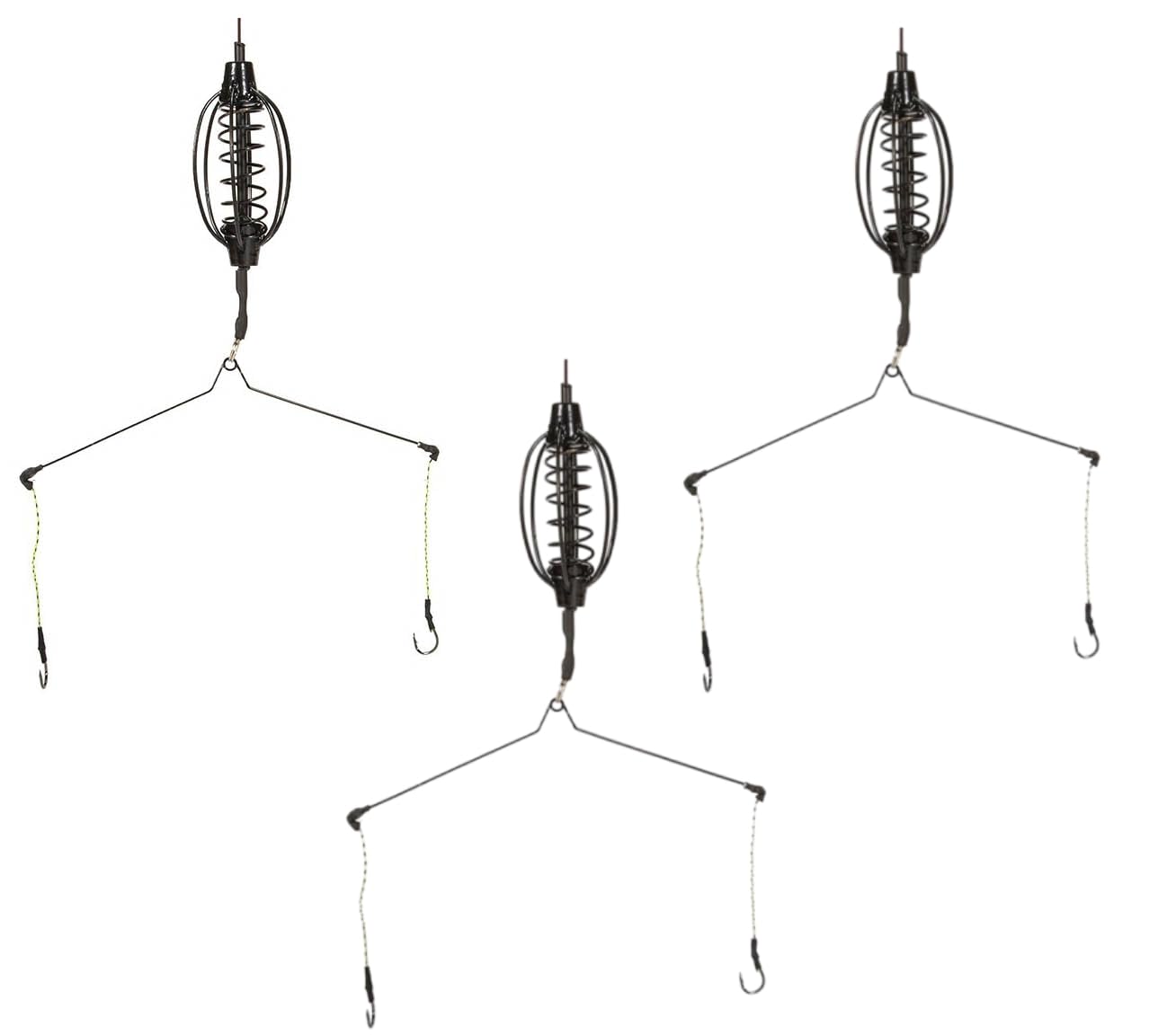 Pack of 3 Carp Spring Fishing Feeder 30g Fishing Rig Hook Bait Fishing Tackle