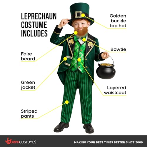 Disfraz completo Leprechaun para niños miniatura 2