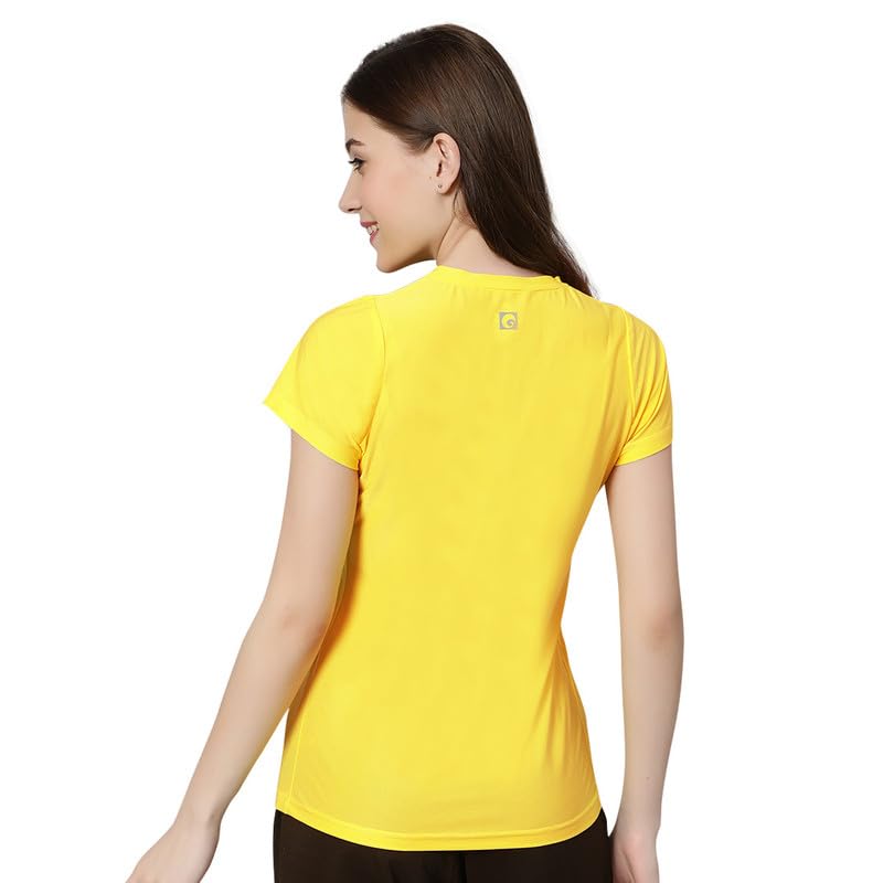 Image of omtex Coded Fitness Casual Gym, Sports, V Neck Activewear Tshirt for Women