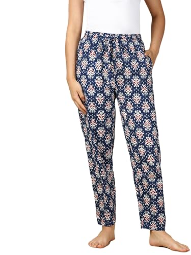 Image of PYNK by Lux Cozi Women's Cotton Printed Palazzo Pyjama Relaxed Lounge Pants | Super Soft Comfortable | Loungwear Pyjama Pant-Pack of 1