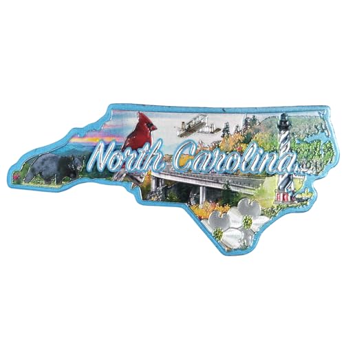 Imán souvenir en forma de Carolina del Norte 2 pulgadas