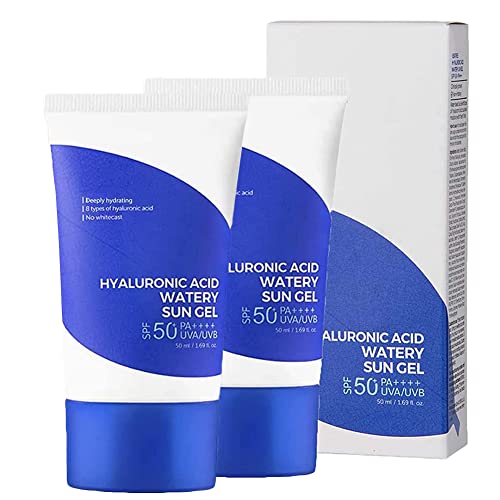 Gel Protector Solar A Base De Agua De Ácido Hialurónico 50 Ml, Protector Solar Coreano, Protector Solar Facial Natural, Nutritivo Y Antiultravioleta, Hidratación Instantánea, Protección Solar Ligera