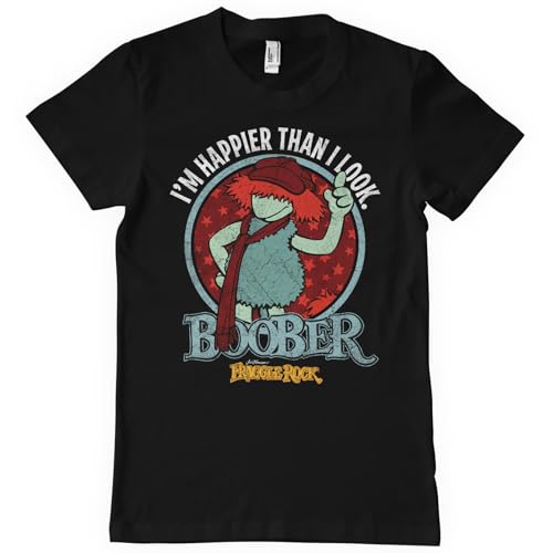 T-shirt Fraggle Rock homme Boober Happier vêtement rétro coton