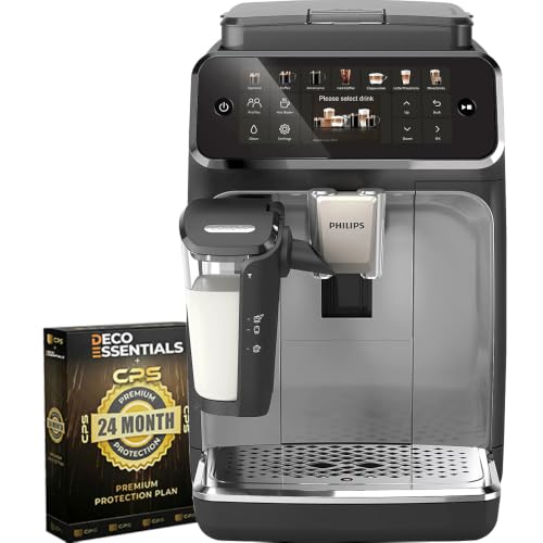 PHILIPS 4400 Series Fully Automatic Espresso Machine Black Chrome Bundle