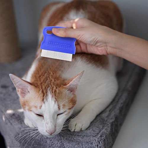 4 Pcs Pente de pulgas | Cat Pente Metal,Removedor de carrapatos, pente com dentes de metal para cães
