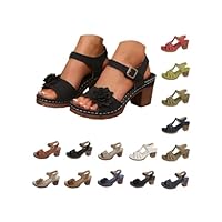 HOOUDO Sandalias Mujer Tacon,Sandalias Mujer Verano,Ligero Verano Zapatos De Casual Zapatos Comodos De Vestir Trabajo Fiesta