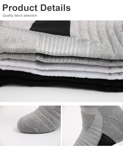 Ankle Socks 6 Pairs - Men's/Women's Athletic Cushioned Socks with Arch Support & Breathable Mesh for Gym/Outdoor3