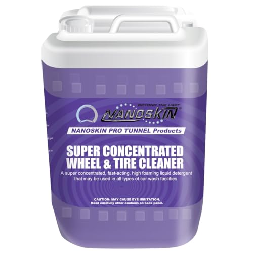 Nanoskin Car Wash Tunnel Series Super Concentrated Wheel & TIRE Cleaner (Dilution Ratio: 40:1) [NA-SWC640], 5 Gallons