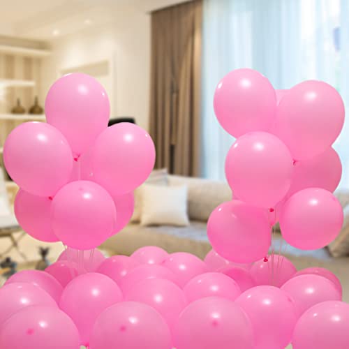 Image of 300 Pack Pink Balloons 12 inch Pink Latex Party Balloon Bulk for Various Party Events Decorations
