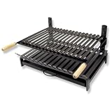 Imex El Zorro - Barbacoa con Parrilla Inoxidable 60x43 cm | Barbacoa de Carbón para Exterior | Ajuste de Altura y Cajón para Cenizas | Con Ruedas para Fácil Transporte