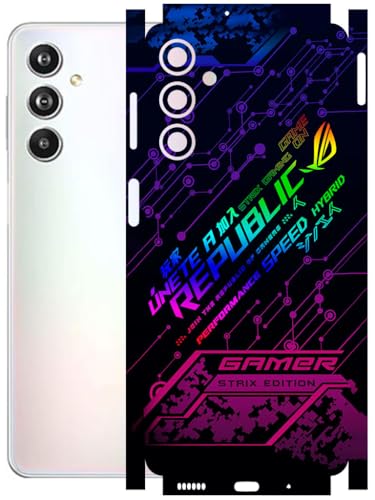 Image of AtOdds - Full Body Back Screen Guard Protector Film - Lamination Wrap Skin Sticker Compatible with Samsung Galaxy F54 (5G) | Scratchproof Matte Finish (Gamer)
