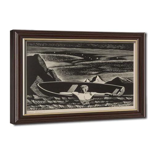 Impression sur toile Deep Water Rockwell Kent cadre suspendu salon 50x75 cm
