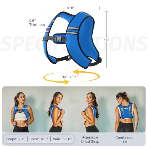 Image of ZELUS Weighted Vest, Washable Z-Fit Soft Iron Weighted Vest for Women and Men, 5 /10 /15 lb Weight Vest with Reflective Strips & Adjustable Straps, Ultra Thin Weight Vest for Gym Strength Training