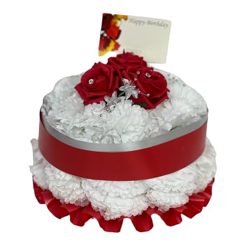 Artificial Silk Funeral Flowers Birthday Cake wreath