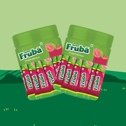 Falero Fruba Guava Fruit Bar | 33% Fruit Pulp | Fruit Snacks | 450 g | 30 Units Per Jar | Pack of 2