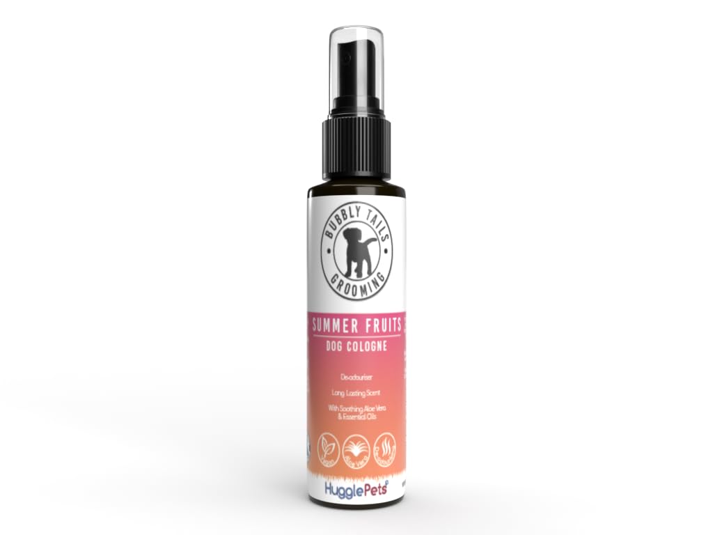 HugglePets Bubbly Tails Summer Fruits Cologne for Dogs 250ml | Fragrant Grooming Clean Fresh-Smelling Pups | No Paraben Preservatives and Vegan Friendly