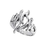 Sonia Jewels Solid 14k White Gold Fashion Ring Band (Width = 19mm) - Size 5.5