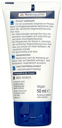 Balea Moisturising Night Cream Pack of 3 x 50 ml, 50 ml (3er Pack) - Image 4