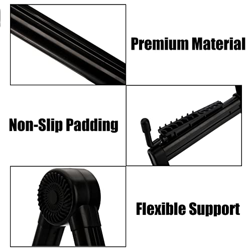 Elsjoy 2 Pack Foldable Multi-Instrument Stand - Folding Holder for Electric Guitar, Acoustic Guitar, Ukulele, Violin, Banjo - Portable and Lightweight