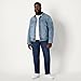 Amazon Essentials Men's Regular-Fit Low Stretch Denim Jacket, Tinted Light Wash, XX-Large