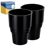MIXOPOLY Golf Cart Cup Holder Insert Adapter Replacement fits Club Car EZGO Yamaha Golf Cart, for Placing and Securing 16.4 oz Portable Propane Gas Bottle or Drink Water Glass, (2Pcs, Black)
