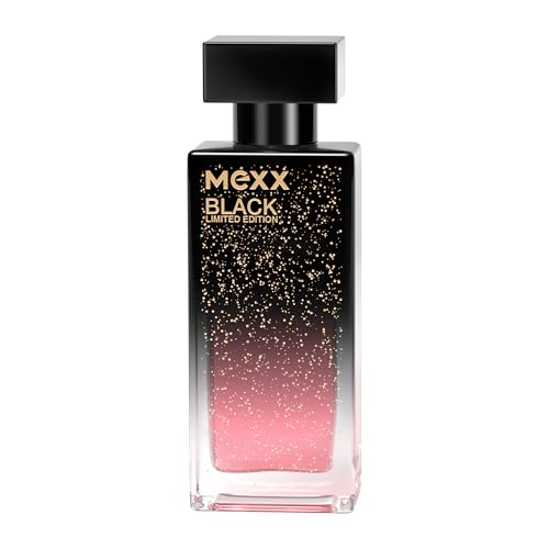 MEXX Black Limited Edition Eau de Toilette für Frauen, feminin-floraler Amberduft, 30 ml