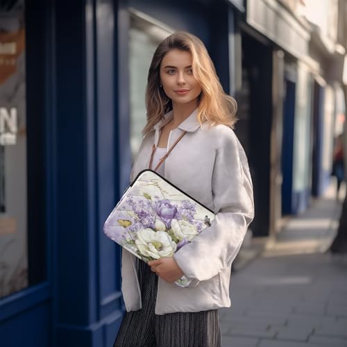 Funda acolchada portátil con diseño floral para laptop 13 pulg miniatura 7