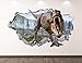 Wild Dinosaur Wall Decal Art Decor 3D Smashed T-Rex Sticker Poster Kids Room Mural Custom Gift BL380 (22