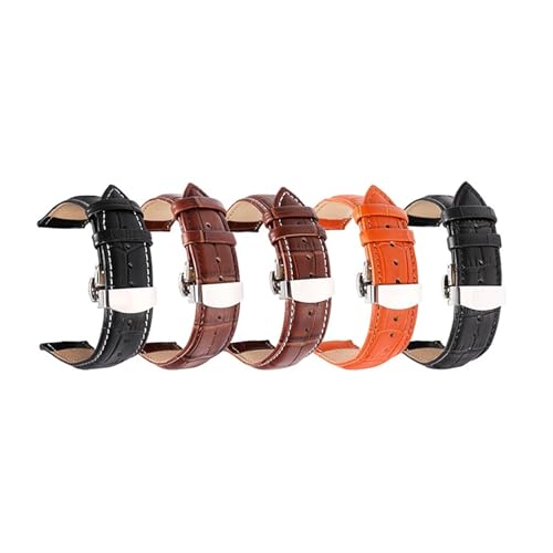 Bracelets de montre en cuir véritable interchangeables de 12 à 24 mm