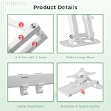 Echo Show 15 Wall Mount Bracket, Adjustable Monitor Mount for 15-28 Inches, 360° Rotation & Tilt - Image 3