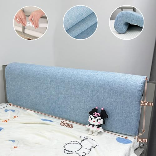 Image of Bed Hanging Headboard Pillow Modern Bedside Pillow Ergonomic Removable Cover Blue