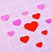 Ruisita 600 Pieces Foam Heart Stickers Self-Adhesive Heart Shapes Stickers for Valentine's Day Decoration, Assorted Colors and Sizes