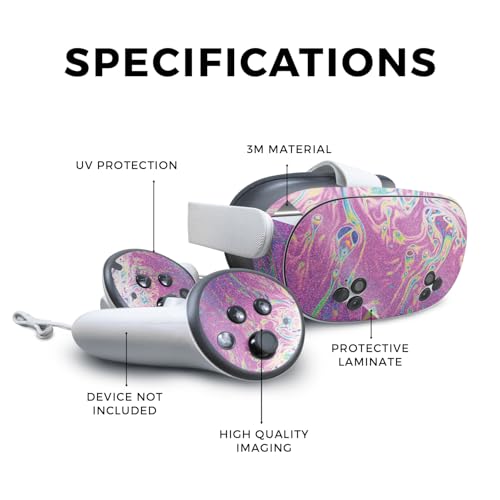 VR Skin Compatible with Meta Quest 3S - Magenta Wash - Premium 3M Vinyl Protective Wrap Decal Cover - Easy to Apply | Crafted in The USA by MightySkins by Vision Signs & Graphics - Image 2