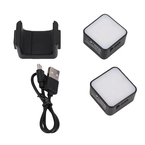 Luz de vídeo para cámara de acción GOWENIC compacta con brillo regulable 6