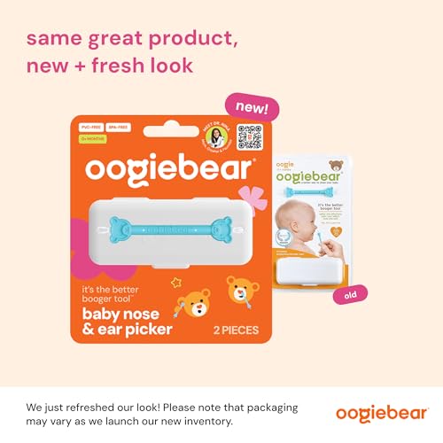 Image of oogiebear: Baby Nose Cleaner & Ear Wax Removal Tool - Safe Booger & Earwax Removal for Newborns, Infants, Toddlers - Dual-Ended - Essential Baby Stuff, Diaper Bag Must-Have, with CASE