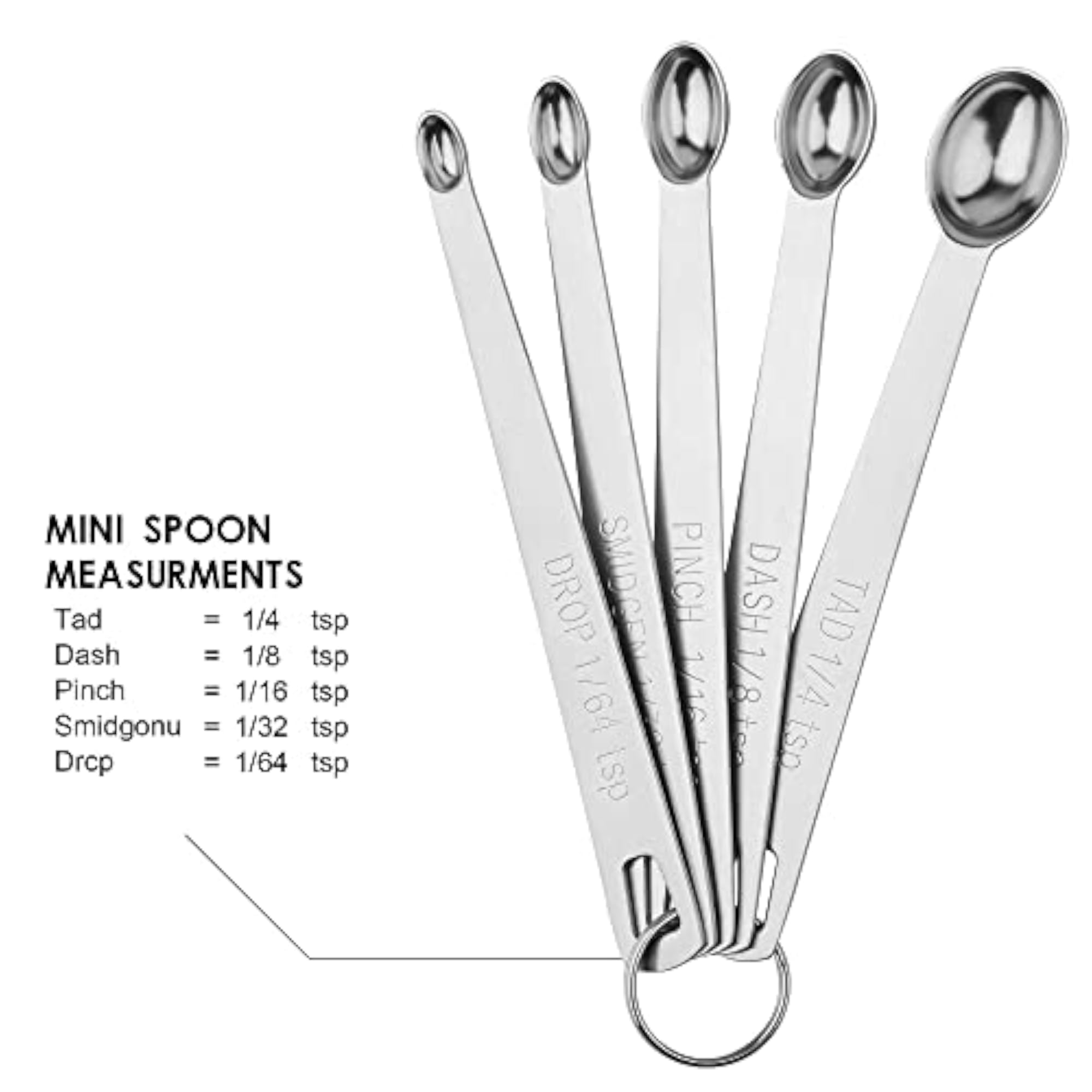 Measuring Spoons Set, Mini Teaspoon Set