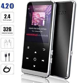 2.4" Screen MP3 Player, Fizzo 32GB MP3 Player with Bluetooth 4.2, HiFi Sound