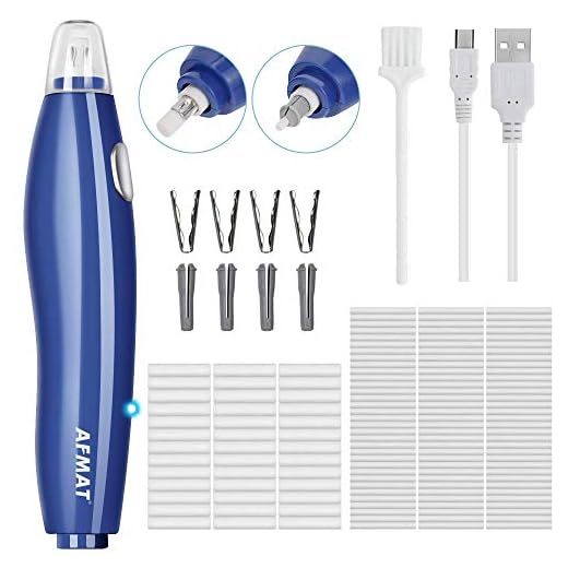 AFMAT Electric Eraser, 140 Eraser Refills, Electric Pencil Eraser Rechargeable for Artists, Electric Erasers for Drafting, Drawing, Painting, Sketching, Architectural Plans, Detailer Tool-Blue