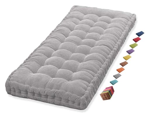 Coussin de banc de jardin café 170x110x50 cm sur mesure pour balancelle extérieure