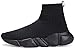 Santiro Boys Shoes Kids Slip On Shoes Lightweight Breathable Little Girls Tennis Shoes High Top Sock Shoes Size 13 All Black