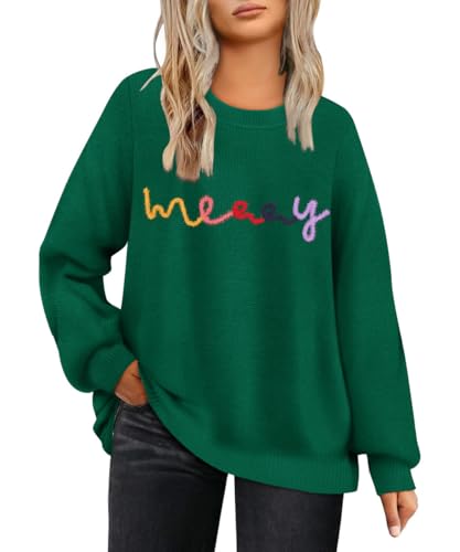 Image of TIYOMI Plus Size Sweaters for Women Oversized Pullover Crewneck Sweater Knit Side Split Casual Sweaters Fall Winter XL-5XL