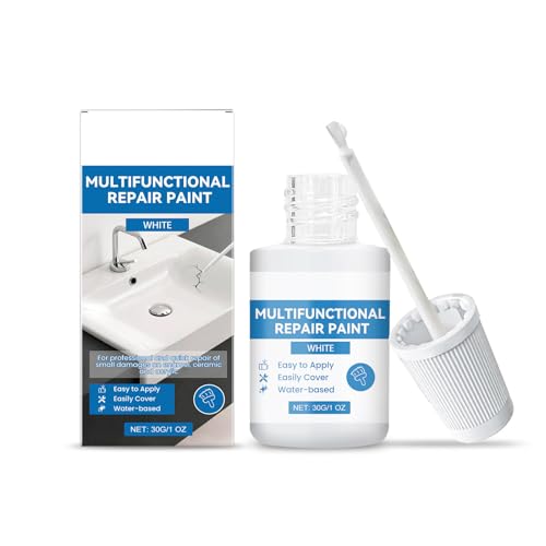 Pintura multiusos de cerámica para reparación de grietas, resistente al agua, solución de arañazos para renovación de baño, reparación de pared, pintura blanca impermeable