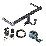 Demontage des Stabs: ja AHK Anhängerkupplung mit Elektrosatz 7 polig für Ford Focus 1998-2004 Schrägheck Anhängevorrichtung Hängevorrichtung - starr, mit angeschraubtem Kugelkopf