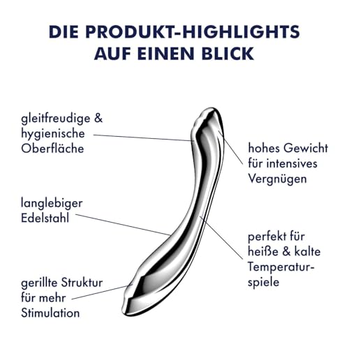 Gode en acier inoxydable Satisfyer Pure Gravity 2 ergonomique - 3