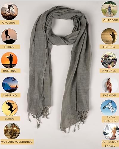 THE-ART-BOX-100-Cotton-Solid-Womens-Fashion-Scarf-Pashmina-Shawl-Wrap-Long-Lightweight-Scarves-For-Men-Women