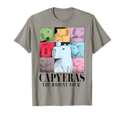 Capyeras Rodent Tour Cute Capybara Art T-Shirt